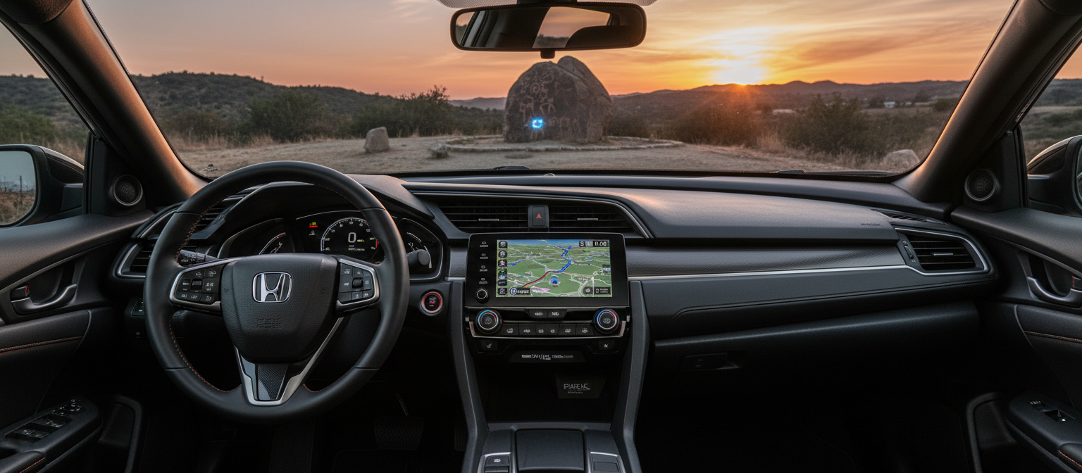 Honda Civic infotainment and safety tech for Hemet drivers.