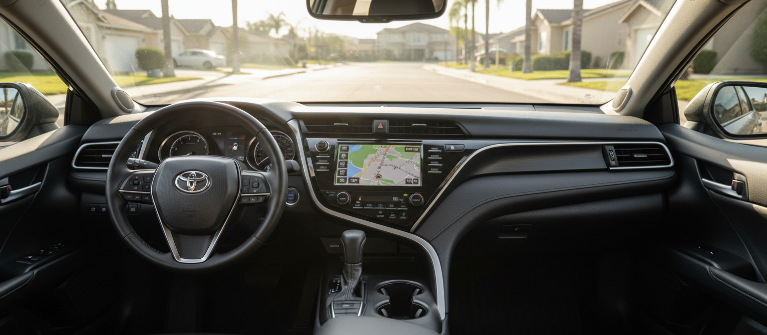 Toyota Camry interior dashboard and UV protection refresh Hemet.