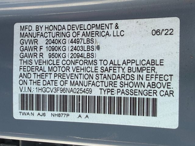 2022 Honda Accord Touring