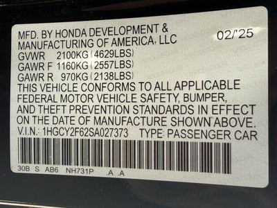 2025 Honda Accord EX-L