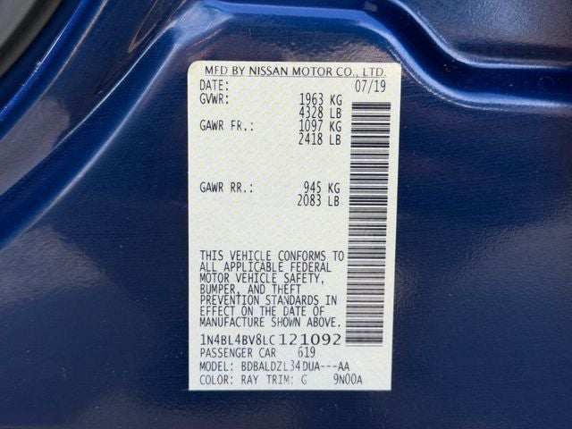 2020 Nissan Altima 2.5 S