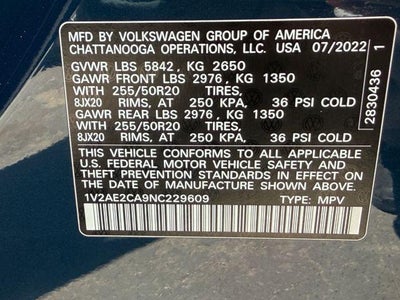2022 Volkswagen Atlas Cross Sport 3.6L V6 SEL R-Line