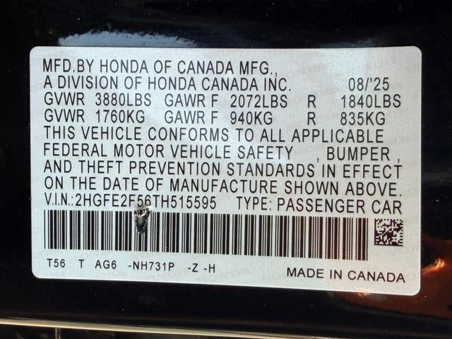 2026 Honda Civic Sport