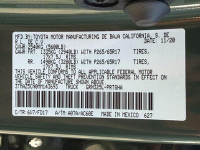 2021 Toyota TACOMA TRD SPORT TRD Sport V6