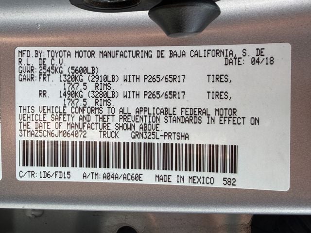 2018 Toyota Tacoma TRD Sport V6
