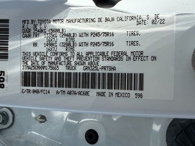 2022 Toyota TACOMA SR5 SR5 V6