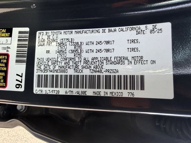2025 Toyota TACOMA SR5 SR5