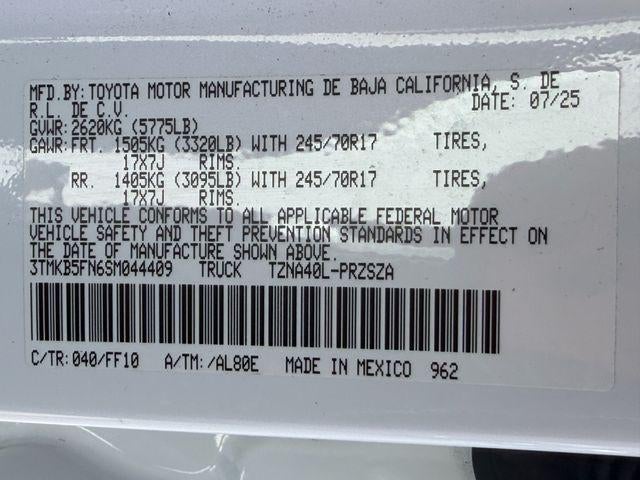 2025 Toyota Tacoma SR5