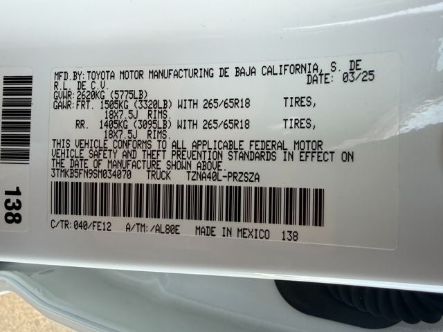 2025 Toyota TACOMA TRD SPORT TRD Sport