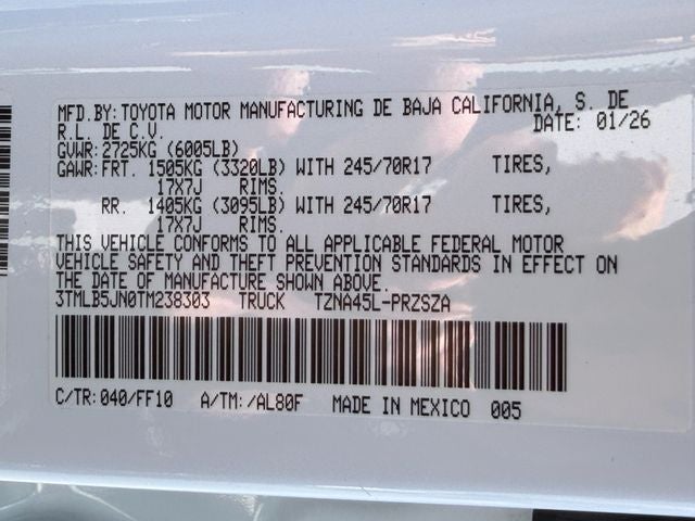 2026 Toyota Tacoma SR5