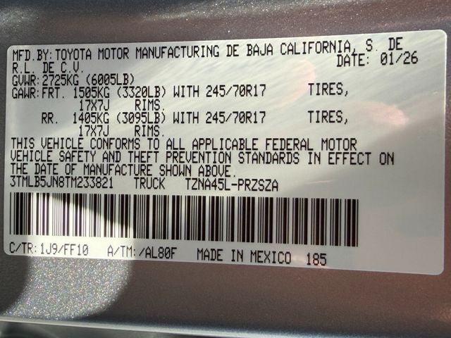 2026 Toyota Tacoma SR5