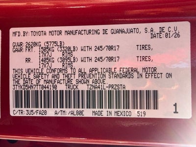 2026 Toyota Tacoma SR