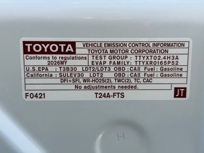 2026 Toyota Tacoma SR