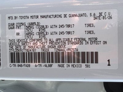 2026 Toyota Tacoma SR