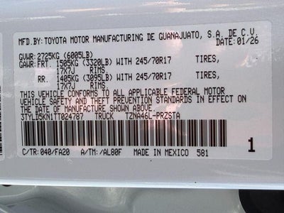 2026 Toyota Tacoma SR