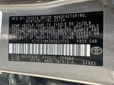 2024 Toyota Camry Hybrid LE