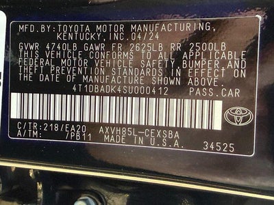 2025 Toyota Camry SE