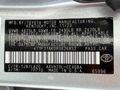 2024 Toyota Camry Hybrid XLE