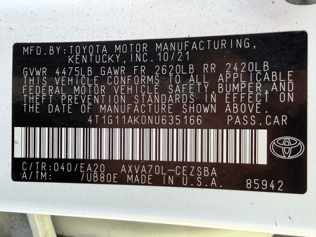 2022 Toyota Camry SE