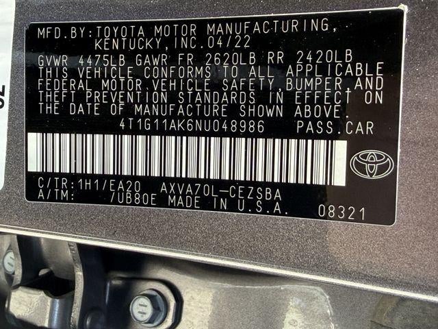 2022 Toyota CAMRY SE