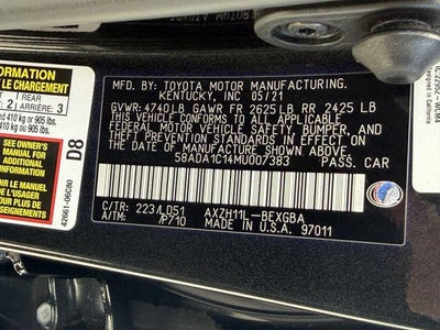 2021 Lexus ES 300h 300h