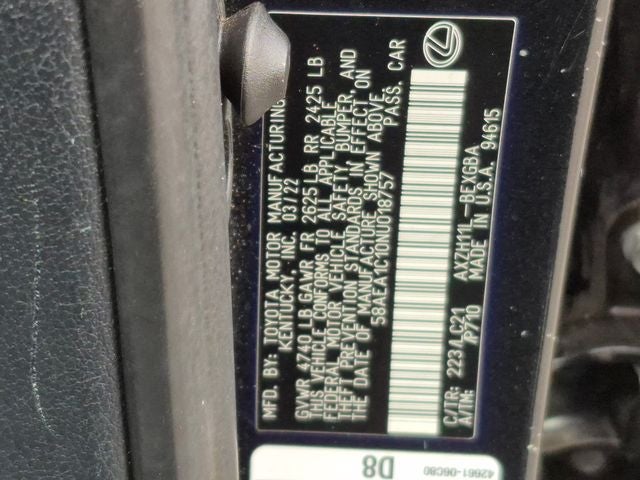 2022 Lexus ES 300h 300h Luxury