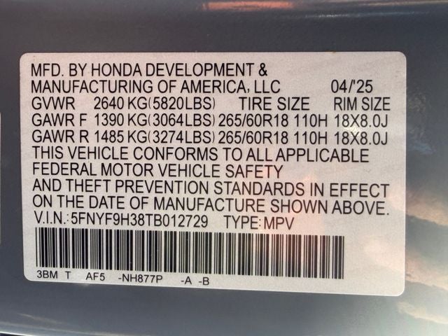 2026 Honda Passport RTL