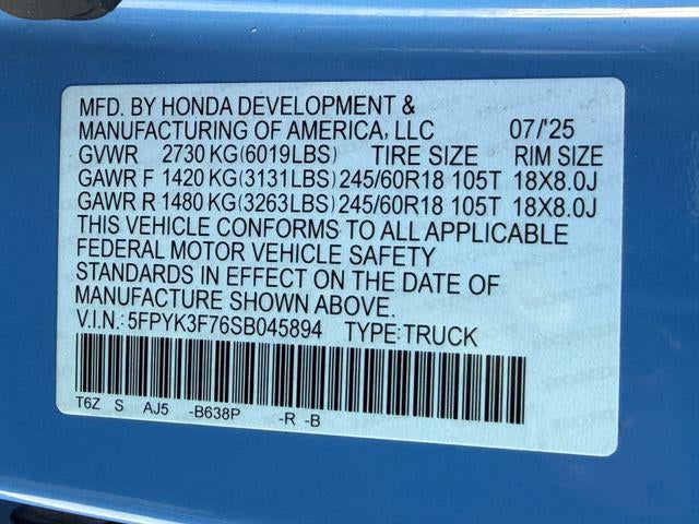 2025 Honda Ridgeline TrailSport+
