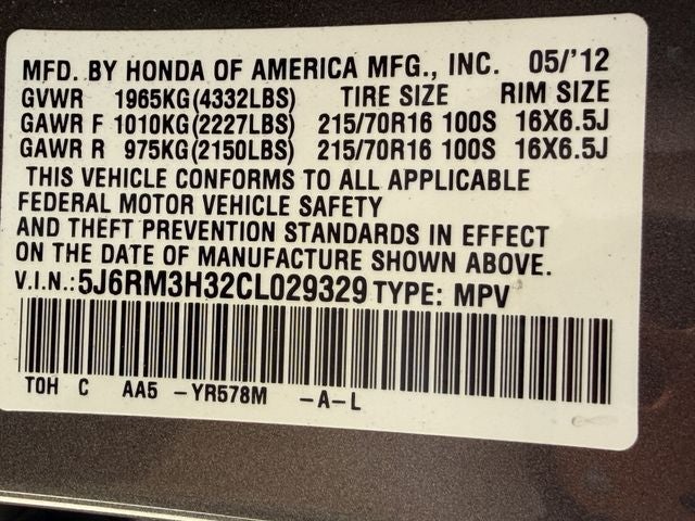 2012 Honda CR-V LX