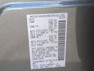 2020 Nissan Pathfinder Platinum
