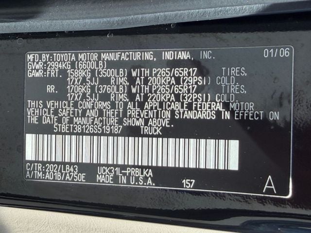 2006 Toyota TUNDRA 4X2 Limited