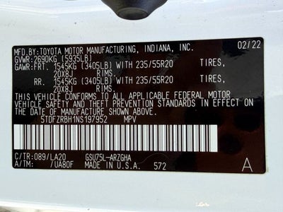 2022 Toyota Highlander Platinum