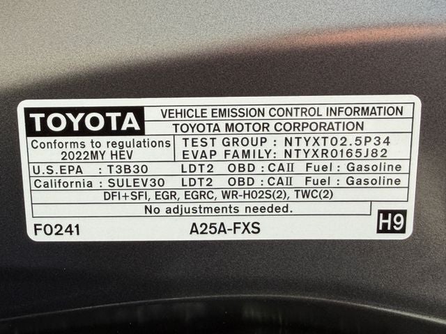 2022 Toyota Highlander Hybrid XLE