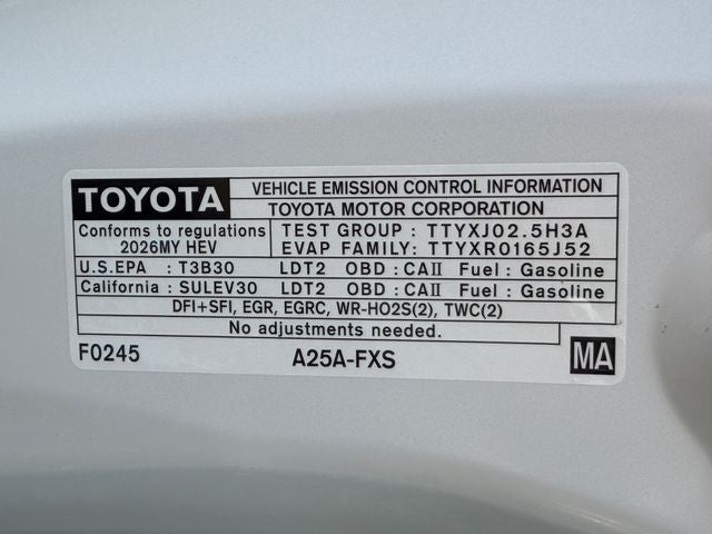 2026 Toyota Highlander Hybrid XLE