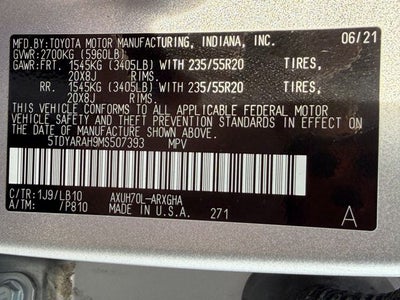 2021 Toyota Highlander Hybrid Limited