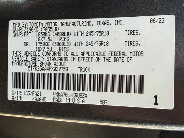 2023 Toyota TUNDRA 4X2 SR