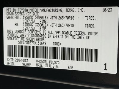 2024 Toyota TUNDRA 4X4 SR5