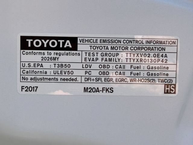 2026 Toyota Corolla LE