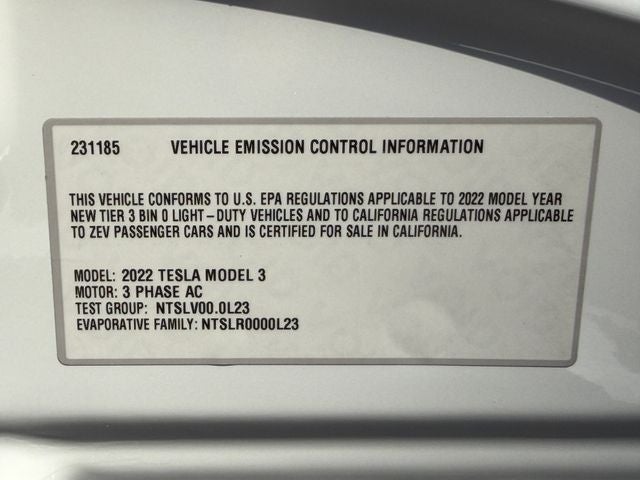 2022 Tesla Model 3 Performance
