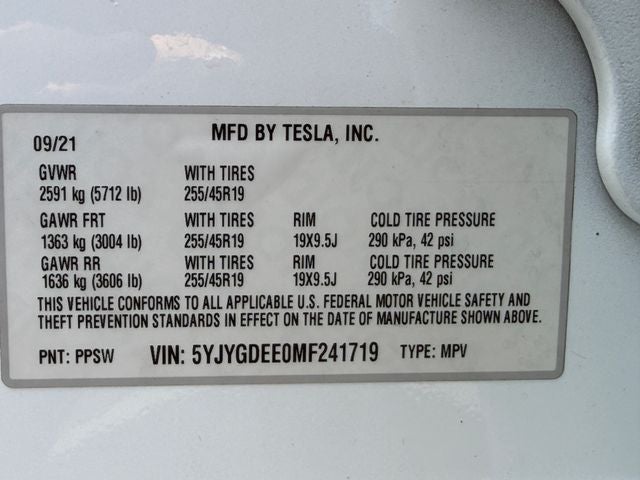2021 Tesla Model Y Long Range