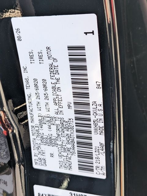 2026 Toyota Sequoia Limited