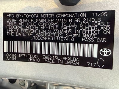 2026 Toyota Corolla Hybrid LE