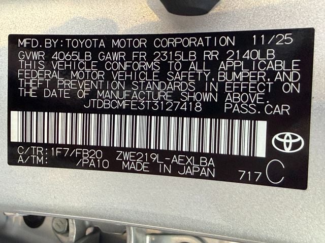 2026 Toyota Corolla Hybrid LE