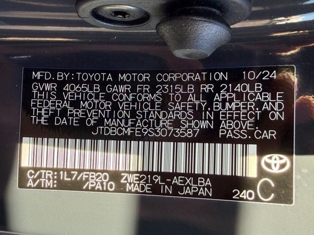 2025 Toyota Corolla Hybrid LE