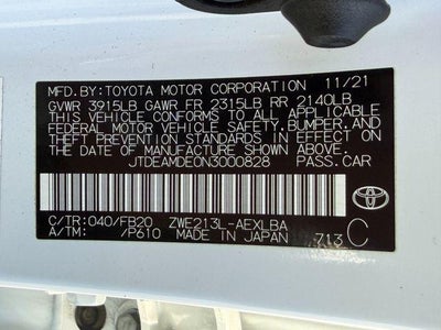 2022 Toyota Corolla Hybrid LE
