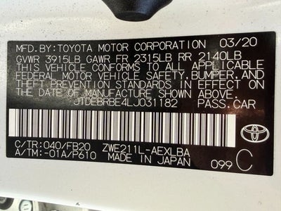 2020 Toyota Corolla Hybrid LE