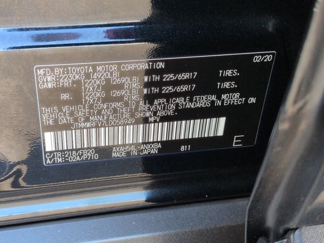 2020 Toyota RAV4 Hybrid LE