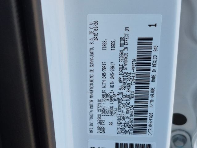 2026 Toyota Tacoma SR