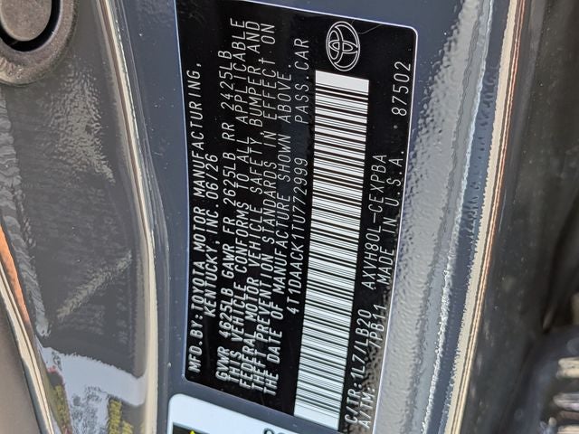 2026 Toyota Camry XSE