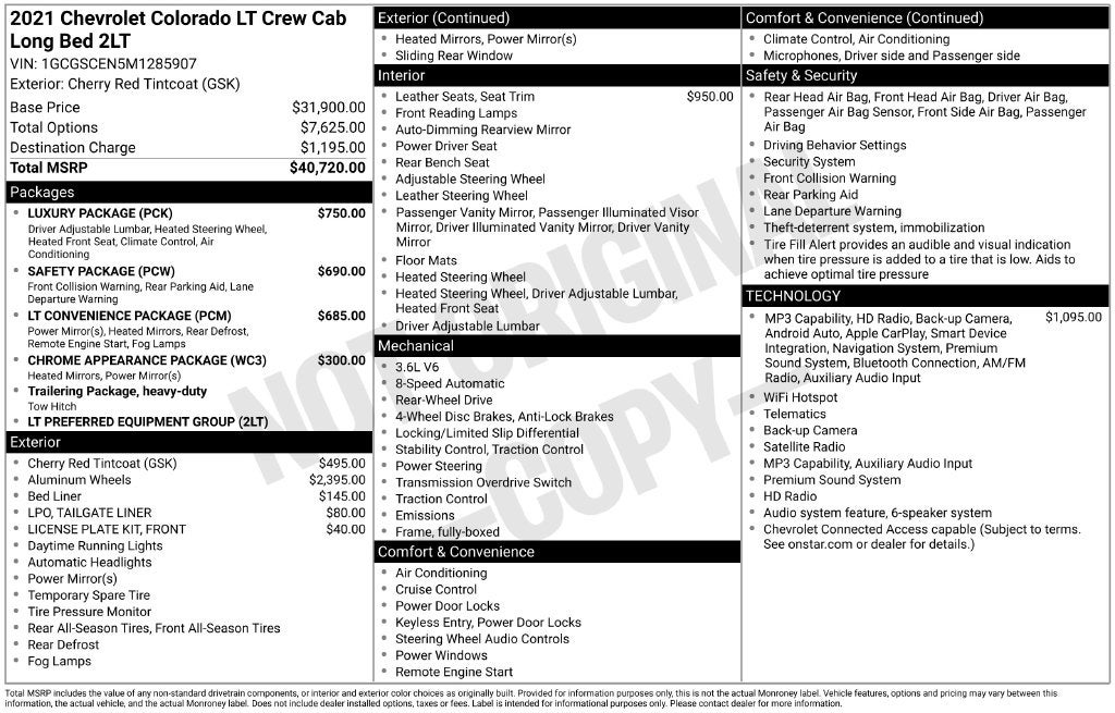 2021 Chevrolet Colorado LT